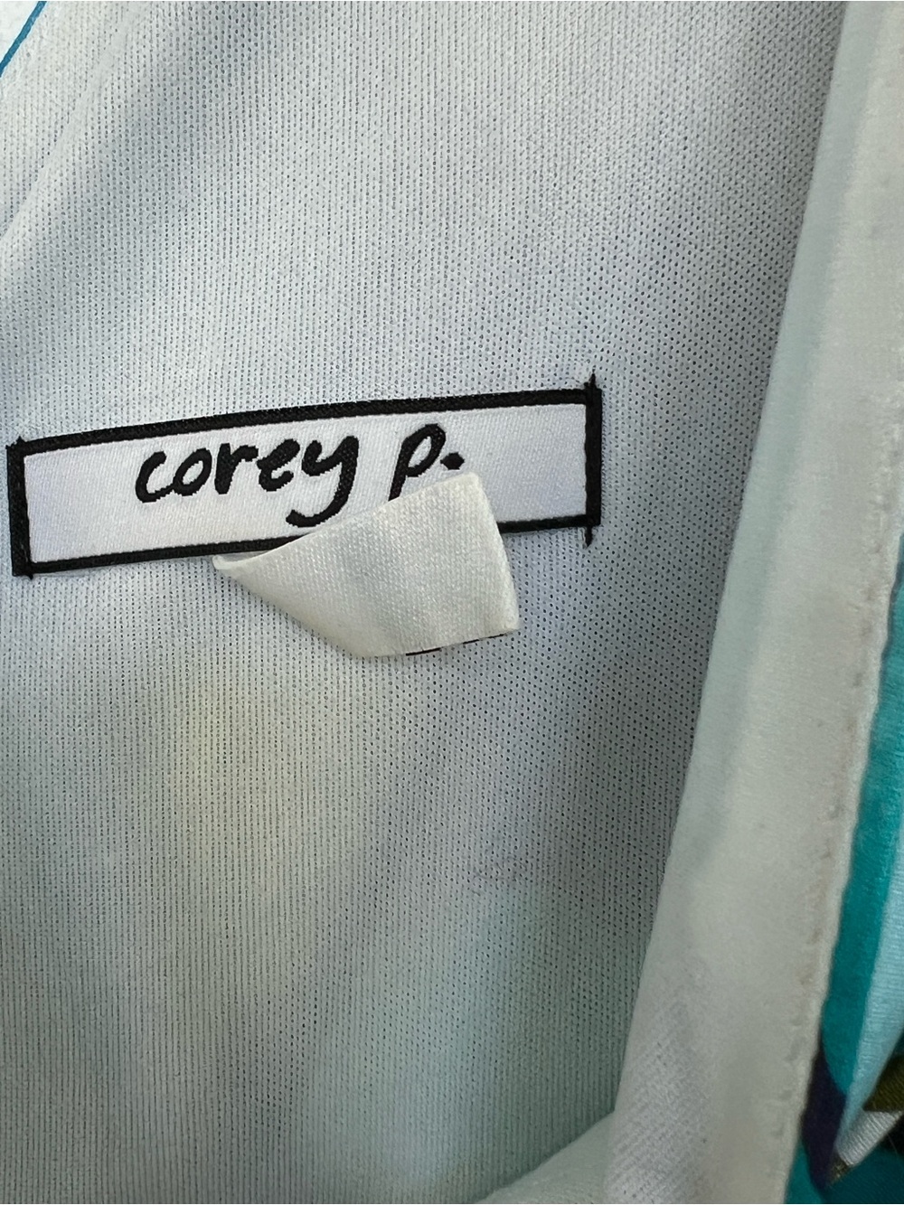 Corey P. Blue Floral V-Neck Women’s Dress - Picture 3 of 5